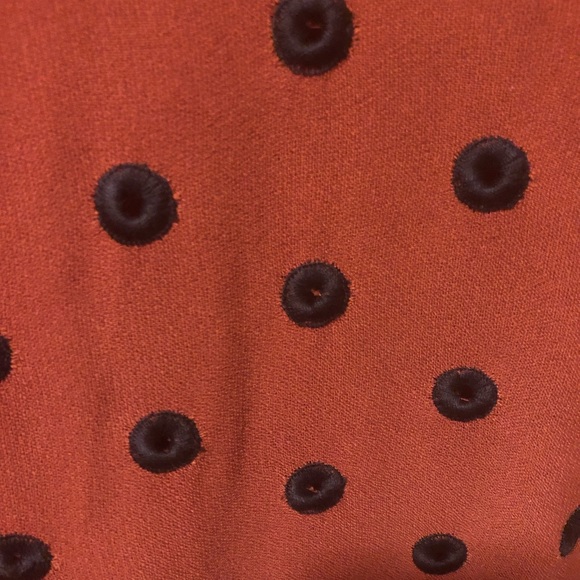 True vintage 1940’s Black/Rust crepe dress RARE larger size! 16 - Picture 4 of 13